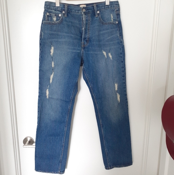 GAP Cone Straight Leg Distress Denim - Picture 1 of 3